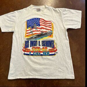 vintage USS Dwight D. Eisenhower CVN-69 "I Like Ike" T-shirt